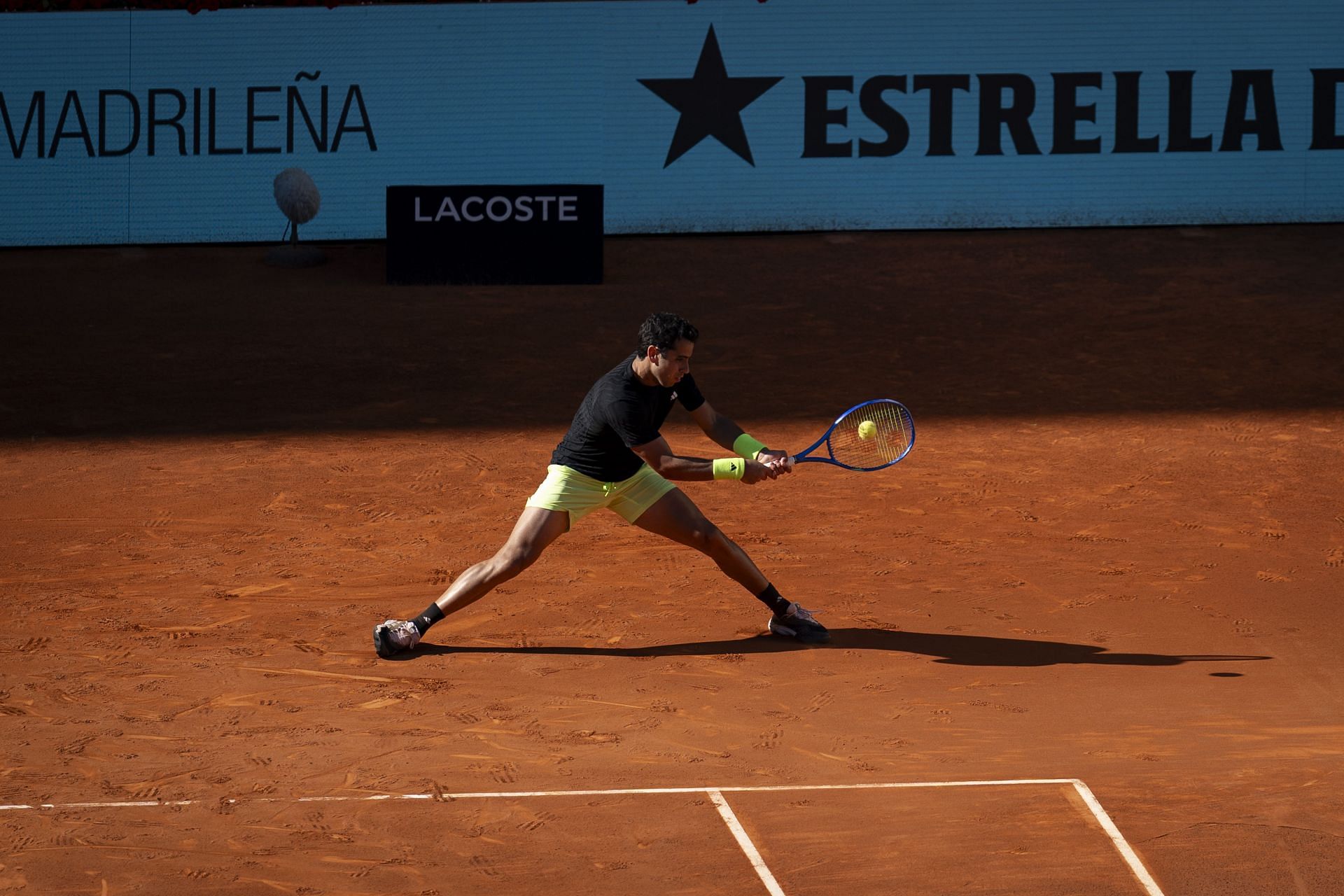 Munar in action at the Mutua Madrid Open - Day Two - Source: Getty